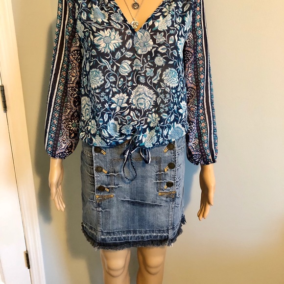 Armor Jeans Distressed Mini Skirt - Picture 4 of 8